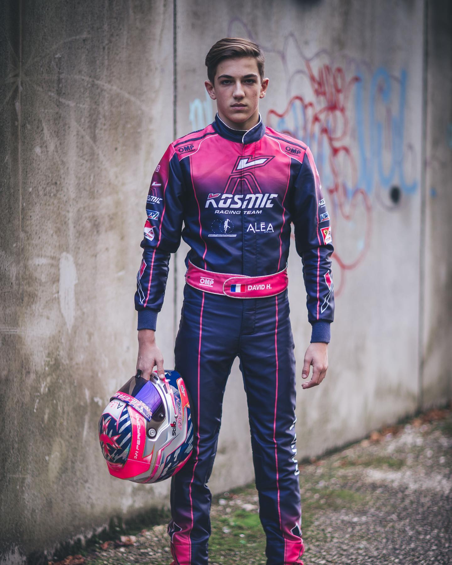 Aerografia casco Stilo ST5 kart Adrien David