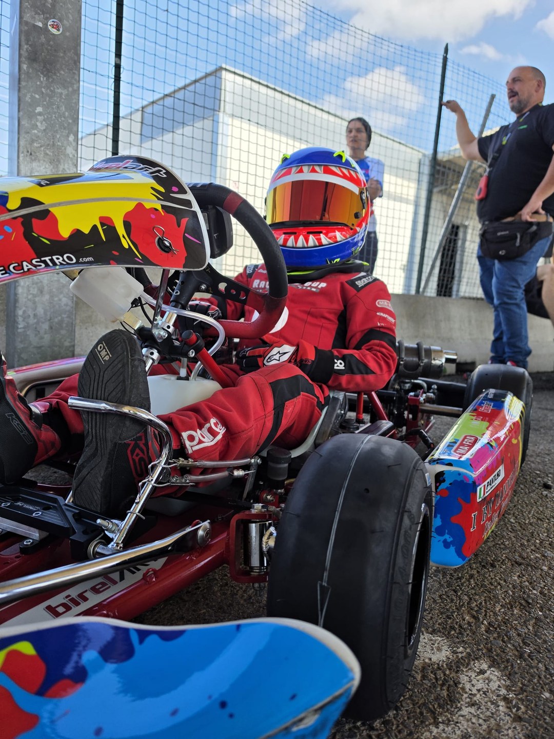 Birel ART Easykart casco Arai Noah Pantuso