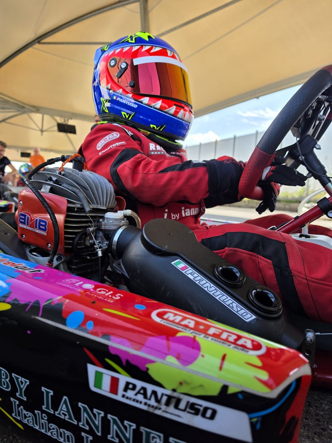 Casco Arai CK6 personalizzato kart Noah Pantuso