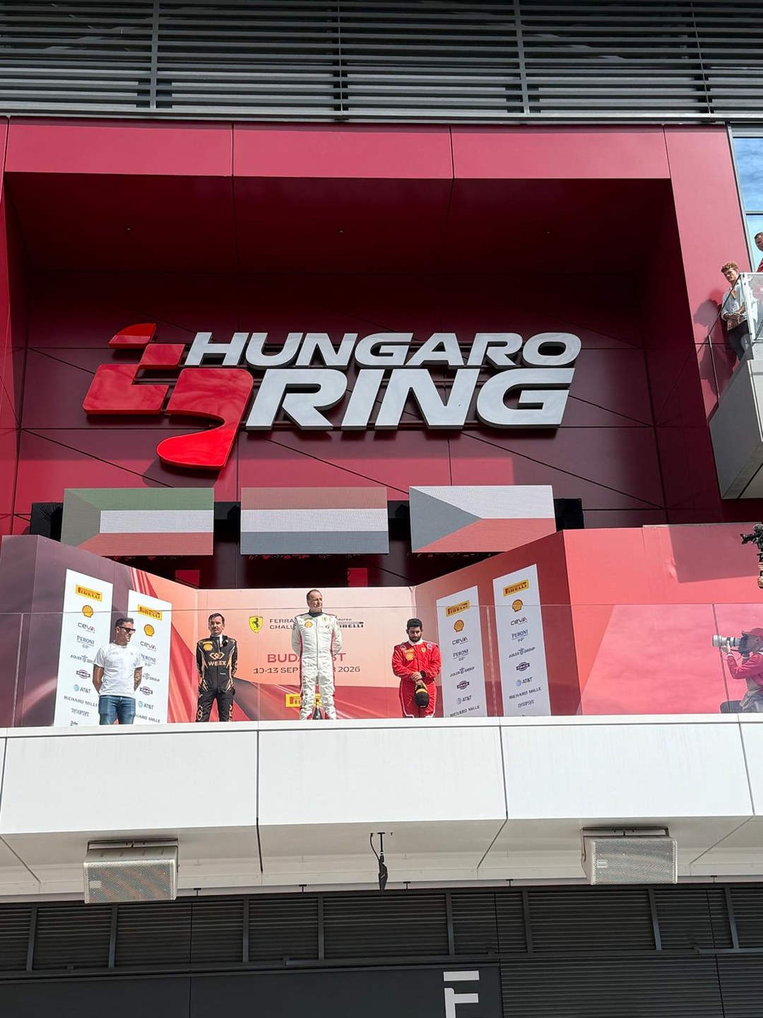 Podio Ferrari Challenge Hungaroring Fons Scheltema