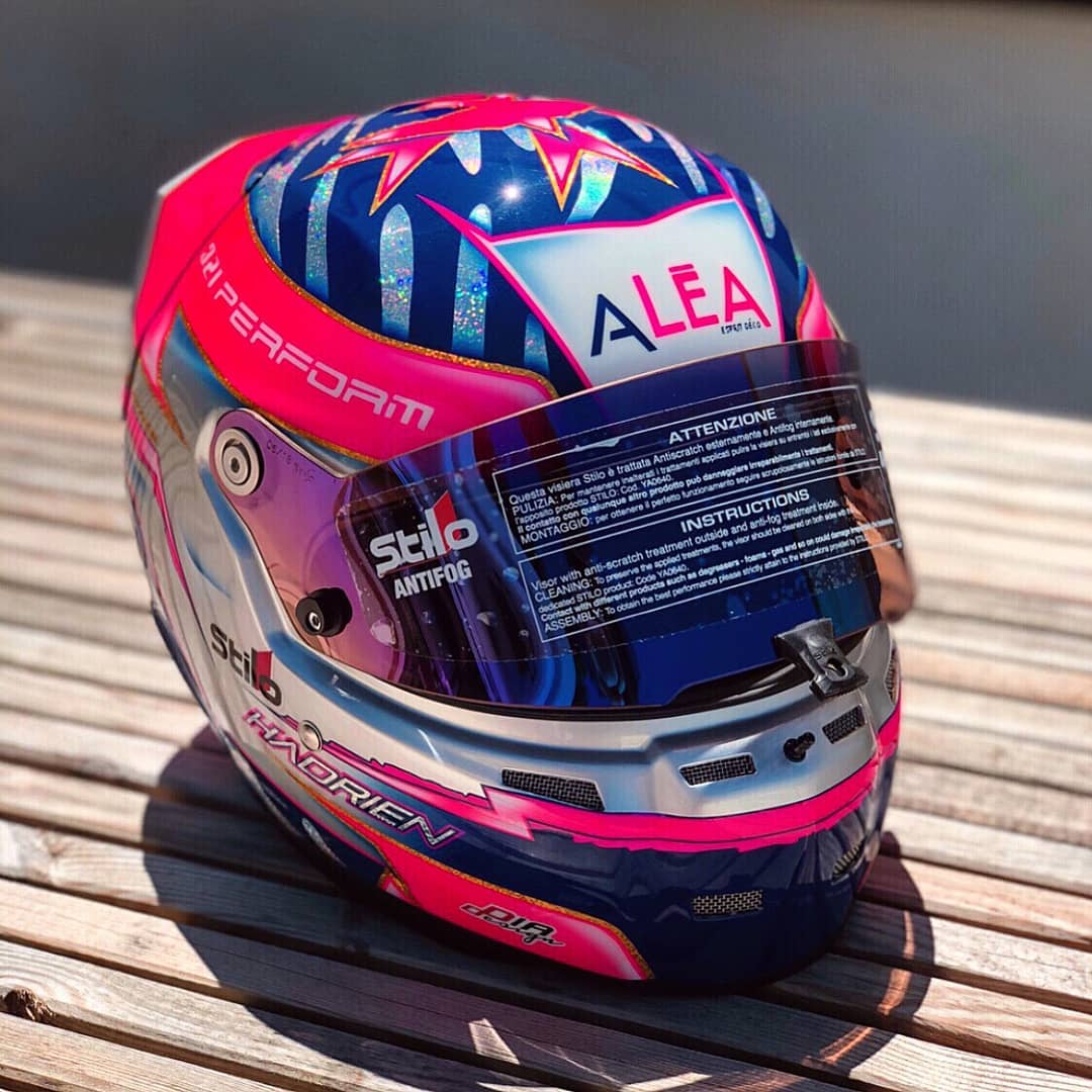 Aerografia casco Stilo ST5 kart Adrien David 2018